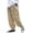 Khaki, variant on LYMAYTER Toddler Casual Cargo Pants Boys Solid Color Comfort Elastic Waist Pants with Pockets Soft Daily Wear 4-13Y