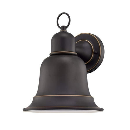 

11.39 in. 1-Light Oil Rubbed Bronze Outdoor Wall Lantern Sconce Dark Sky Compliant