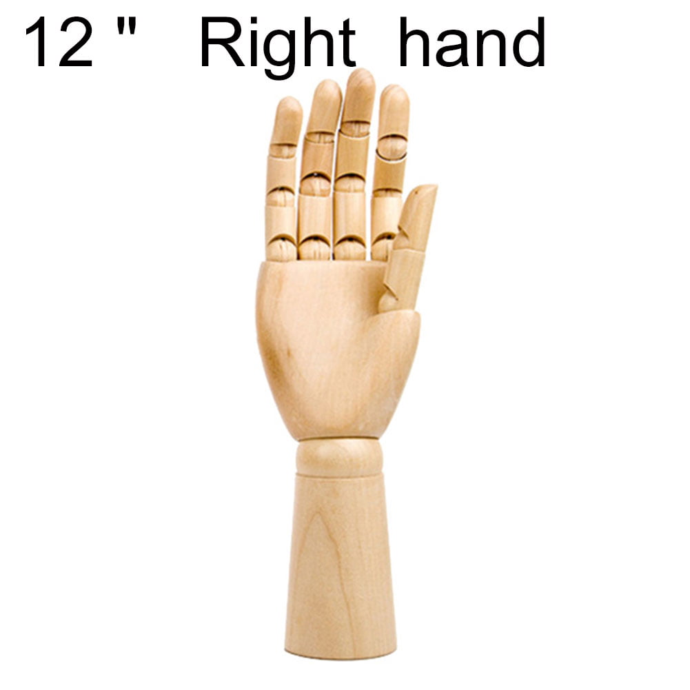 Art Mannequin Hand Realistic Wooden Left Hand Figura de mano humana Body Artist Model 10 