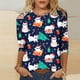 thumbnail image 1 of Pntutb Moda Mujer Chriatmas Impreso Camiseta 3/4 Mangas Blusa Cuello Redondo Casual tops Pntutb Pntutb-577, 1 of 4