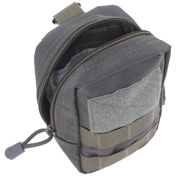 Worgeous  Mobile Phone Pocket Thigh Bag Outdoor Camping Storage Folding Belt Pouch Small Man Travel Grey