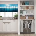 thumbnail image 3 of LALILO Kitchen Curtain Valance Watercolour Circle You And Drop Rod Pocket Window Curtain 52"x 18" Set of 2, 3 of 7