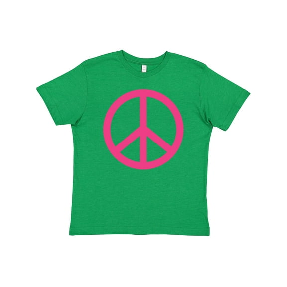Inktastic Pink Peace Sign Youth T-Shirt