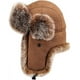 thumbnail image 2 of Gorro de cazador de piel sintética de ante Chapka unisex, cálido, antiviento, Ushanka, sombrero de caza ruso, 2 of 5