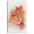 thumbnail image 2 of Brown Cat Face Sketch on White - Large Animal Canvas Artwork, 2 of 4