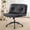 Black, variant on CONCETTA Armless Office Chair with Wheels - PU Leather Seat, Rocking Back, for Home Office and Bedroom, Khaki