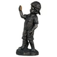 thumbnail image 4 of Northlight 18" Black & Bronze Boy with Cell Phone Solar Powered Outdoor Garden Statue, 4 of 6