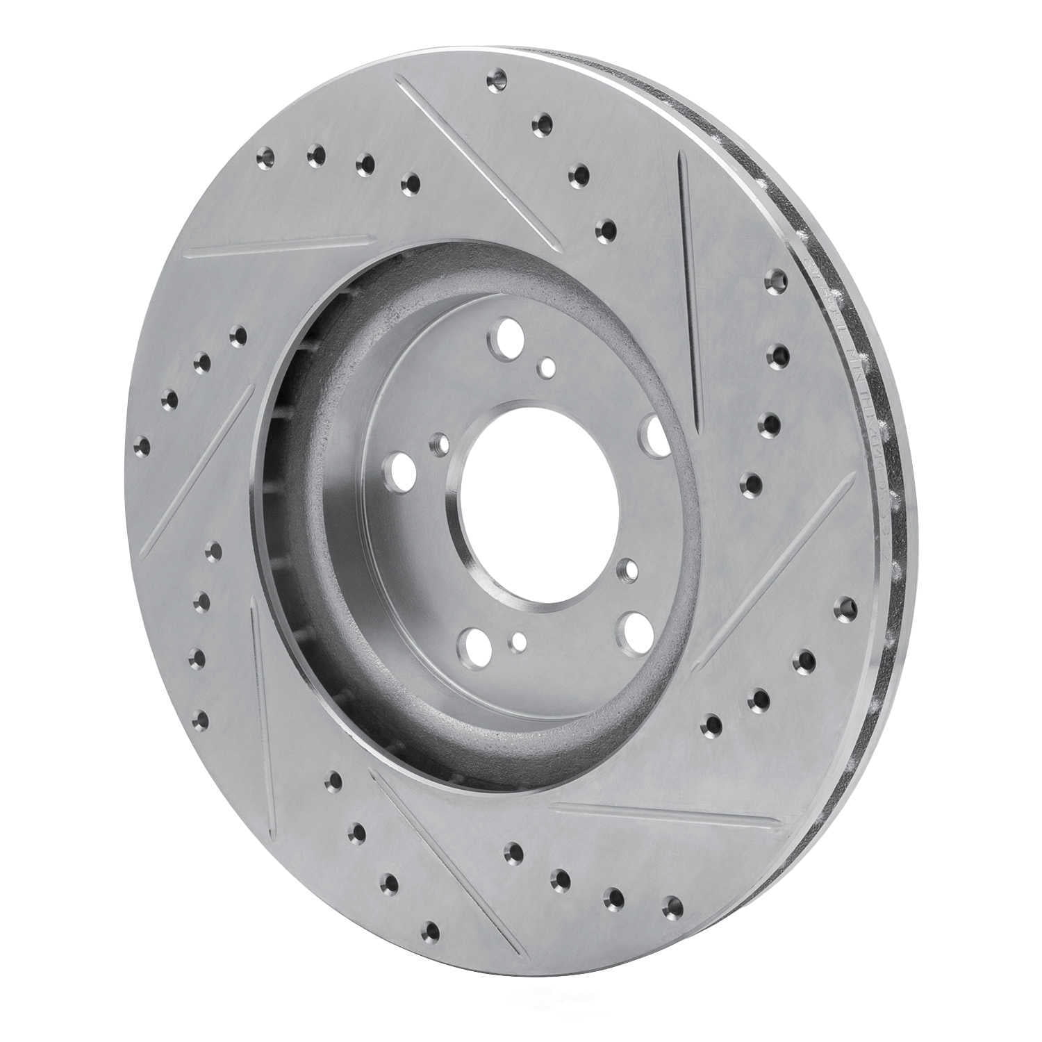 Dynamic Friction Company 631-59051L DFC Brake Rotor - Drilled And Slotted - Silver