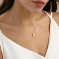thumbnail image 4 of Bubble Initial Necklaces Dainty Gold Letter Necklace 14K Gold Plated Cute Name Choker Necklaces for Women Trendy Gold Personalized Jewelry Gift for Women, 4 of 6