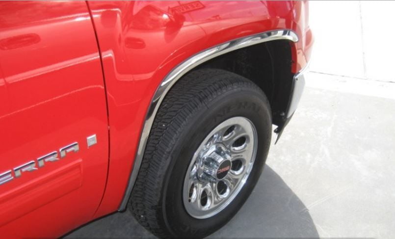 B & I F500-4 Fender Trim Full Wheel Well; Chrome Plated; Stainless Steel
