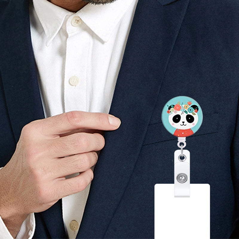 18 Pcs Animal Badge Reels Retractable Badge Holder with Alligator Clip Nurse Cute Badge Clip for ID Card Holders