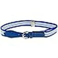 thumbnail image 3 of Kids Elastic Adjustable Belt with Leather Closure - Royal Striped With Royal Leather, 3 of 4