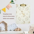 thumbnail image 6 of FMSHPON Cute Cartoon GiraffeHippo Clipboard Hardboard Wood Nursing Clip Board and Pull for Standard A4 Letter 13x9 inches, 6 of 7