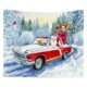 thumbnail image 1 of Tapiz de pared de Navidad Decoración colgante de pared Muñeco de nieve Papá Noel Árbol de Navidad Elemento Impresión digital Tapiz Ropa de cama Tapiz Dormitorio Sala de estar Estilo Sailing Electrónica, 1 of 4