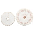 thumbnail image 1 of Protector de ventilador de mesa con encaje floral, 2 piezas, lavable, funda decorativa, juego de fundas para ventilador eléctrico de verano, almacenamiento, 1 of 7