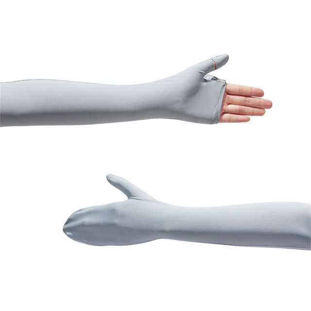 Sunlight Protect Performance Hand Cover Sleeve, Long Breathable Arm Gloves, Sun Protective Compression Arm Sleeves with Curved Flap Covers for Outdoor Sports
