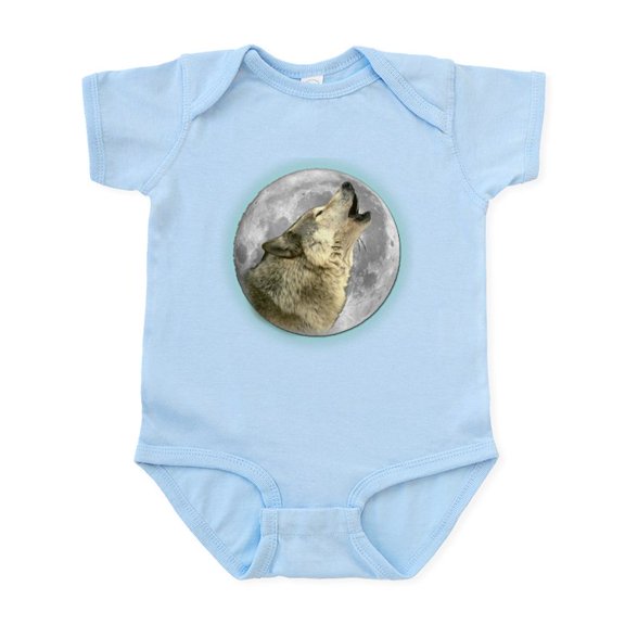 CafePress - Howling Wolf Infant Bodysuit - Baby Light Bodysuit, Size Newborn - 24 Months