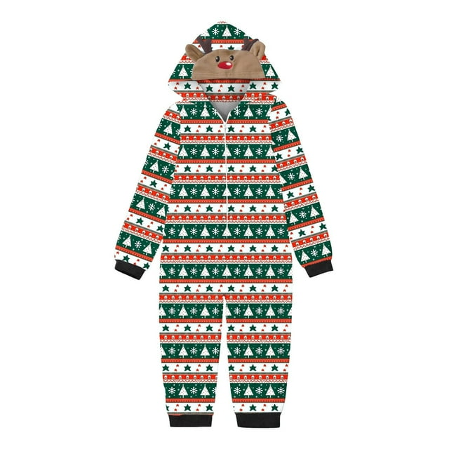 Pyjama pour Garçons Parent-Enfant Chaud Ensemble d'Halloween Imprimé Tenue d'Intérieur Pyjama à Capuche Combinaison pour Enfants Pyjama Mignon en Liquidation