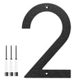 thumbnail image 1 of Uxcell 1-Pack Modern Floating House Numbers for Outside, 8 Inch ABS Matte Black Large Address Numbers with Nail Kits [Digit 2], 1 of 7
