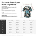 thumbnail image 7 of Vsdgher Lilies Flowers Print Men's Wrinkle Free Untucked Cuban Shirt Business Casual Button Down Shirts Short Sleeve Shirt, 7 of 7