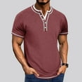 thumbnail image 2 of fatyb Summer Casual Shirts for Men Summer V Neck Tee Shirts Mens Lightweight Pullover Short Sleeve Tops, 2 of 6