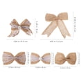 thumbnail image 6 of 20 Pcs Christmas Bow Pendants DIY Craft Bows Natural Hessian Bows Ornaments for Crafting Projects, 6 of 8