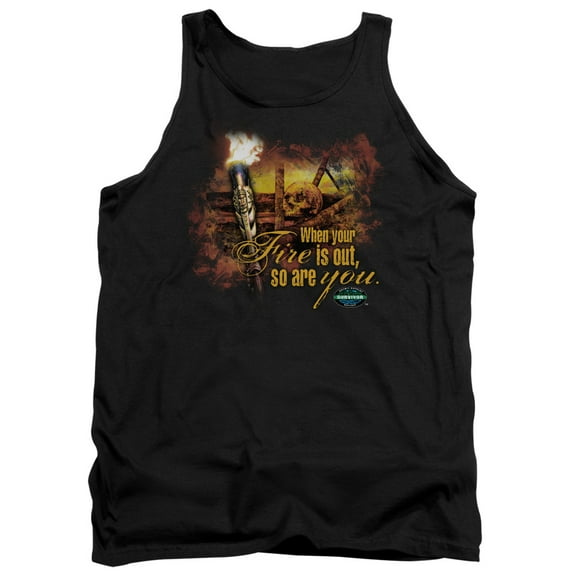 Survivor Fires Out Adult Tank Top Black