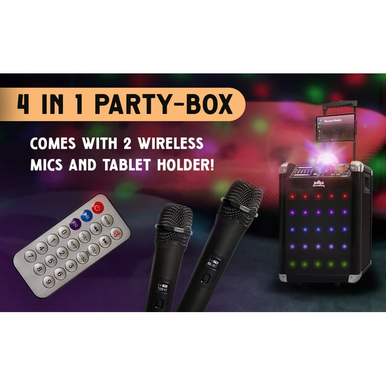 KaraoKing - Karaoke Machine Speaker with 2 Wireless Bluetooth