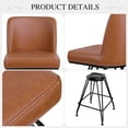 thumbnail image 2 of Counter Height Bar Stools 38.2"H Swivel Bar Stools with Back Modern Velvet Upholstered Bar Chairs Counter Stools with Metal Legs, 2 of 9