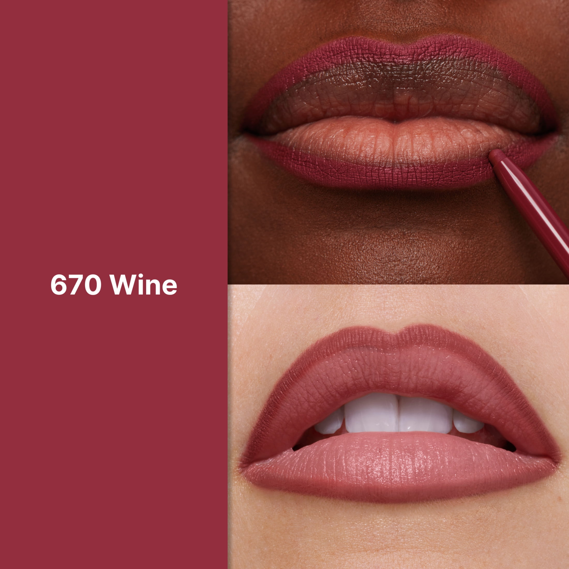 (3 pack) Revlon ColorStay Longwear Lip Liner Pencil, 670 Wine, 0.01 oz