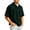 Dark Green, variant on longantii Mens Corduroy Shirts Casual Quarter Zip Stand Collar Tops Comfort Short Sleeve Pullovers Spring Athletic Shirts Black XXXL