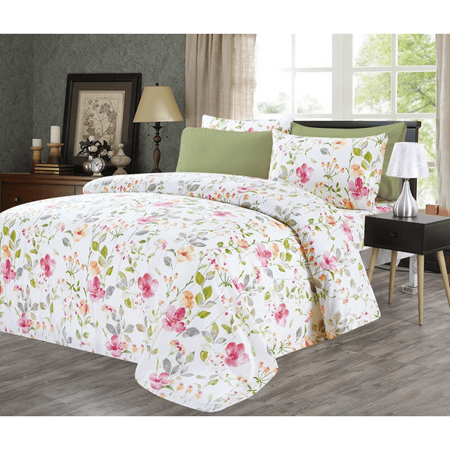 Hotel Club 1200 Super Soft 6-Piece Print Sheet Set (Twin, Monica)