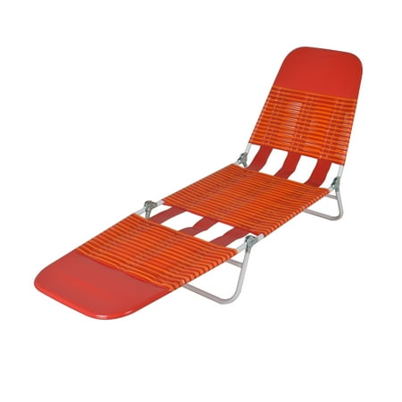 Mainstays Folding Jelly Beach Lounge Chair Orange Walmart Com