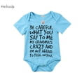thumbnail image 1 of Baby Summer Romper Letter Short Sleeve Envelope Neckline Button Closure Outfit, 1 of 9