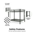 thumbnail image 5 of DHP Sidney Full over Full Metal Bunk Bed, Black, 5 of 11