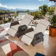 thumbnail image 7 of Yalissey 2PCS Patio Outdoor Wicker Adjustable Recliner with Cushion and Flip-Up Table, 7 of 7