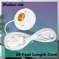 thumbnail image 2 of 20ft Light Bulb Base with Cord E26/E27 Light Socket with On/Off Switch, 110V-250V Lamp Base for Light Socket with Cord, Light Bulb Socket with Plug-in Lamp Holder Base for ﻿Desktop,Include Screw, 2 of 7