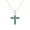 Sterling Silver, variant on 3mm Round Emerald 925 Sterling Silver Rose Vermeil Holy Cross Valentines Day Gifts Pendant Necklace Jewelry
