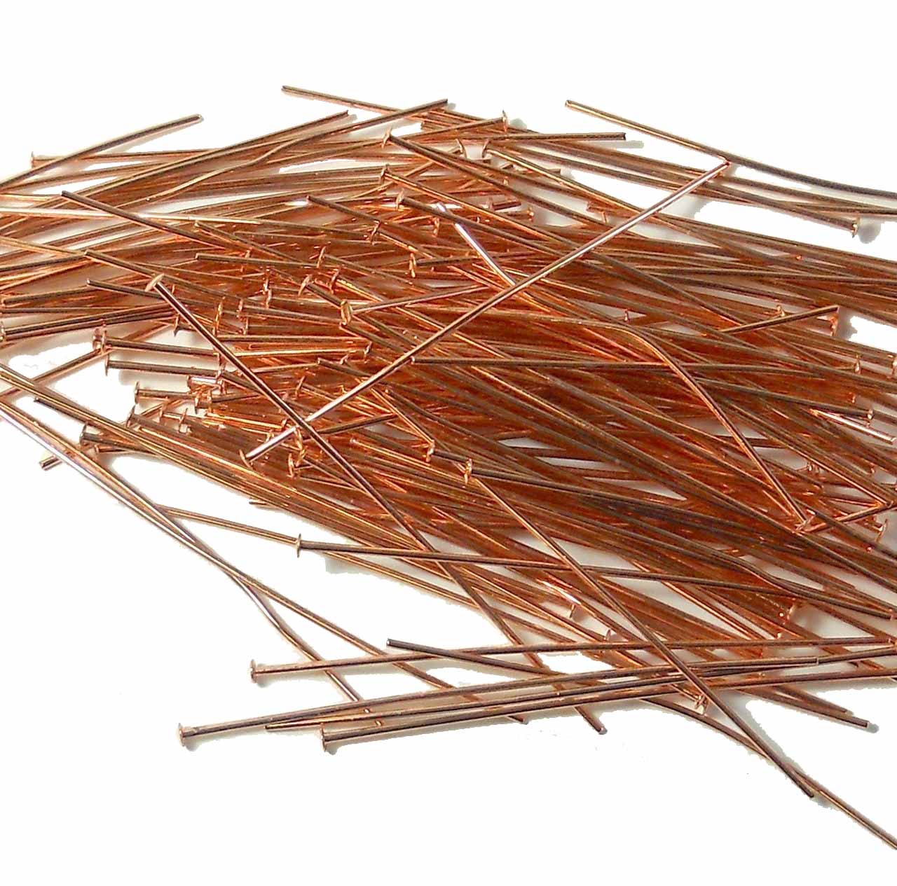 144 Head Pins 029dia X 2 Inch Copper Plated St ard 21 Gauge Wire