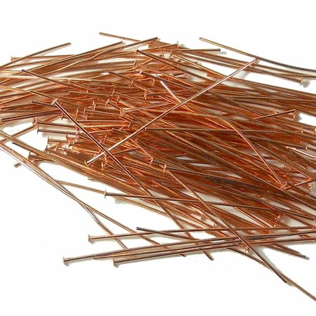 

144 Head Pins 029dia X 2 Inch Copper Plated St ard 21 Gauge Wire