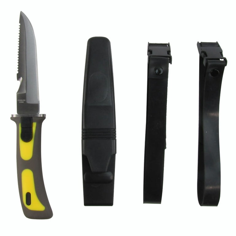 Blue SCUBA Dive Knife/Snorkeling Gear Equipment w/Sheath and Line Cutter Diving Knives Blue SCUBA Dive Knife/Snorkeling Gear Equipment w/Sheath and Line Cutter Diving Knives