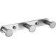 thumbnail image 1 of Toallero de pared de acero inoxidable 304 para puertas de baño y cocina (3 ganchos, cepillado), 1 of 5