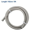 thumbnail image 5 of Unique Bargains 5ft 4AN Fuel Hose AN4 Universal Car Braided Stainless Steel CPE Oil Fuel Gas Line Hose Silver Tone, 5 of 6