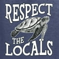 thumbnail image 6 of Wild Bobby Respect The Locals Save Our Oceans Turtle Animal Lover Men Graphic Tee, Vintage Heather Navy, XX-Large, 6 of 6