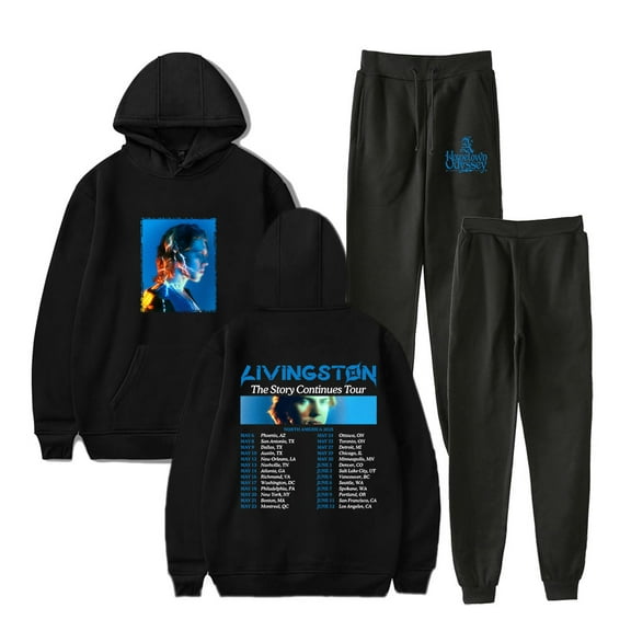 Livingston The Story Continues Tour 2025 Merch Hoodies Jogger Pants Unisex Streetwear Sweatshirts