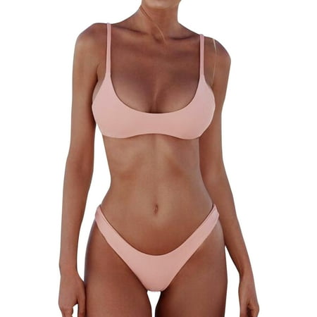 Joower Tummy Control Push Up Swimsuits for Women - Modest Bikini Bathing Suit for Women Tummy Control Bathing Suits Strapless Bikini Floral Bikini Bikini High Waisted