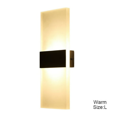 - Modern Acrylic 12W LED Up Down Wall Sconce Lighting Spotlight Aluminum Fixture Decorative Lights Lamp