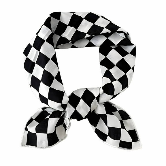 TELOLY Bandanas for Women,Girly Style Black Bandana,Vacation Style Cotton and Linen Bandana,Style3