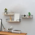 thumbnail image 3 of Floating Shelf Iron Wood - Wall Mounted Bookshelf Bathroom Shelf Rustic Shelf, 3 of 10