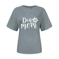 thumbnail image 4 of Ediodpoh Women's T Shirt Print Cute T Shirt Cute Dog Mom Short Sleeve T Shirt Womens Tops Casual Grey_001 M, 4 of 5